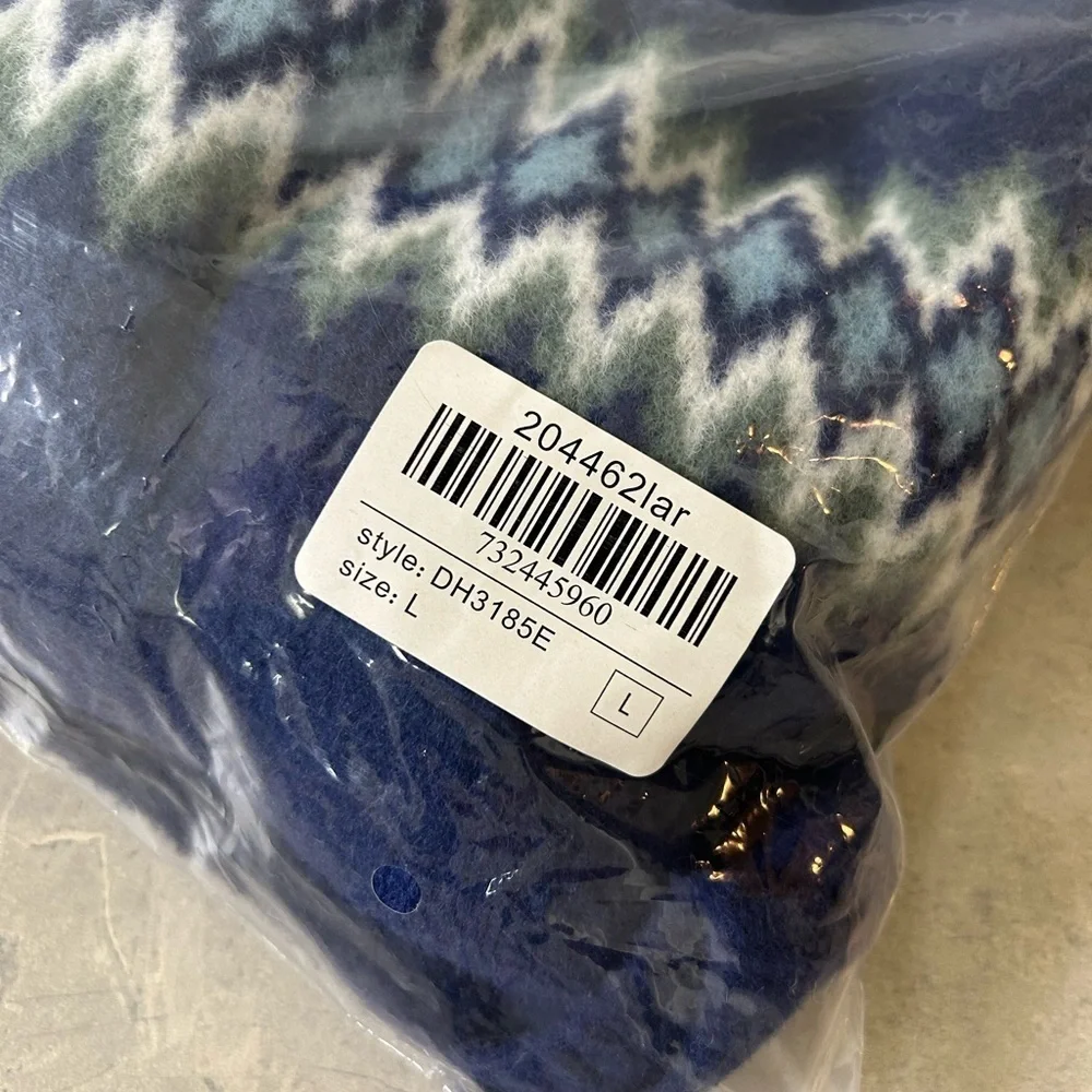 NWOT Pink Lily Bundled Up Navy Oversized Fuzzy Sweater